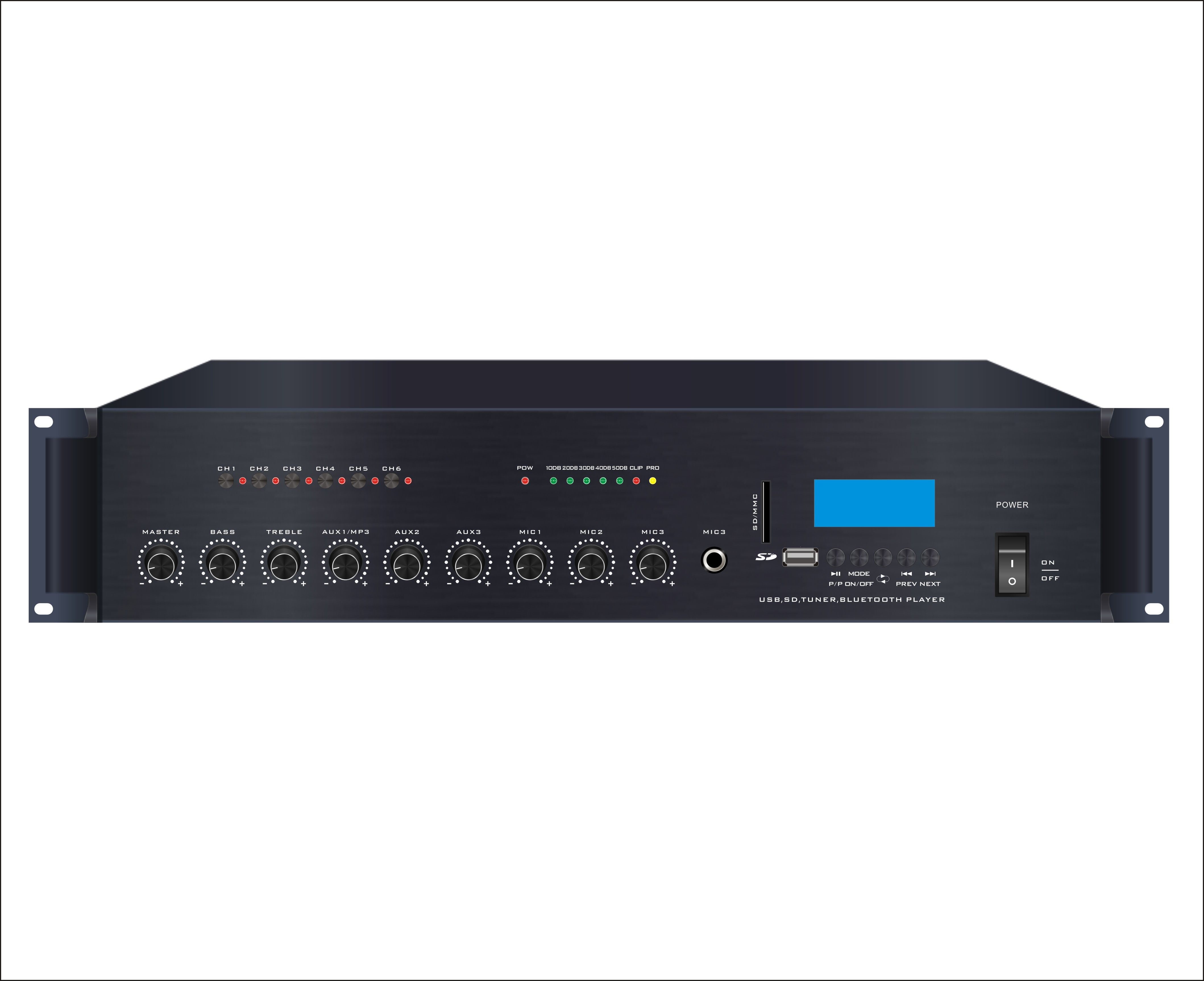 Ane Audio 6-Zone Mixing Amplifier with USB 660W