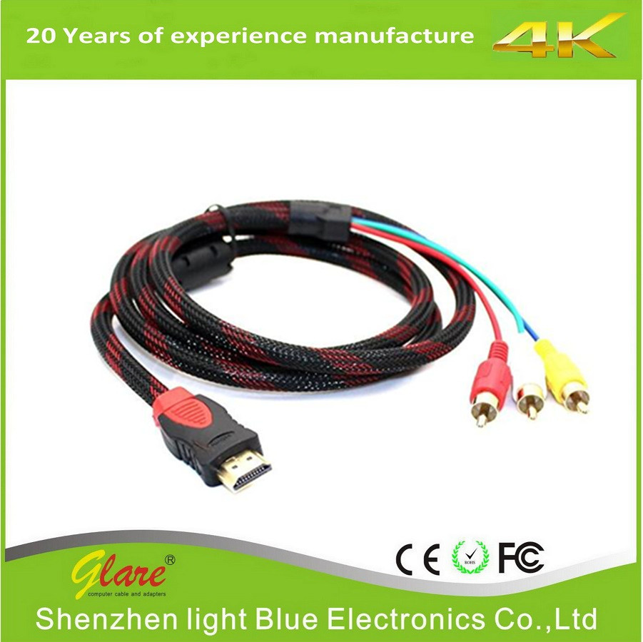 HDMI Male to 3RCA Cable