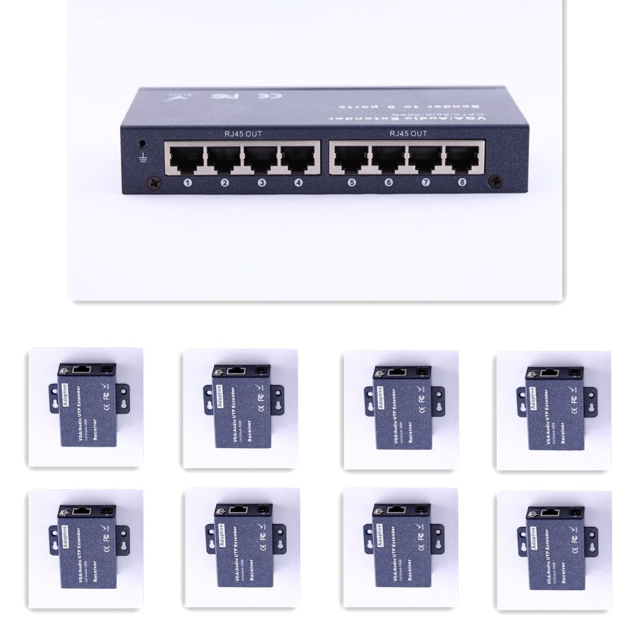 100m 1 to 8 VGA Extender