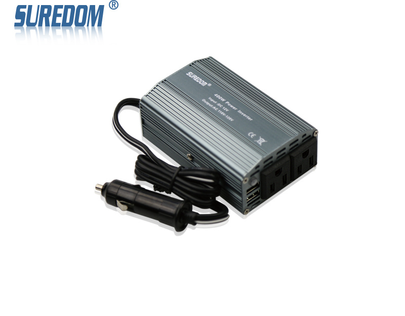 400W DC to AC with Dual USB out 2 Outlet Car Pwoer Inverter Best Quality AC 110V