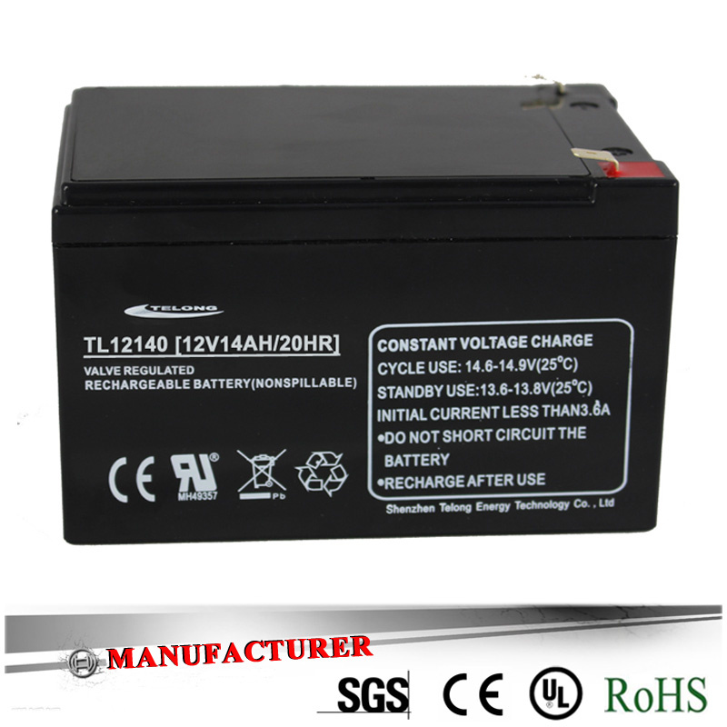 Rechargeable Solar Power Battery 12V14ah