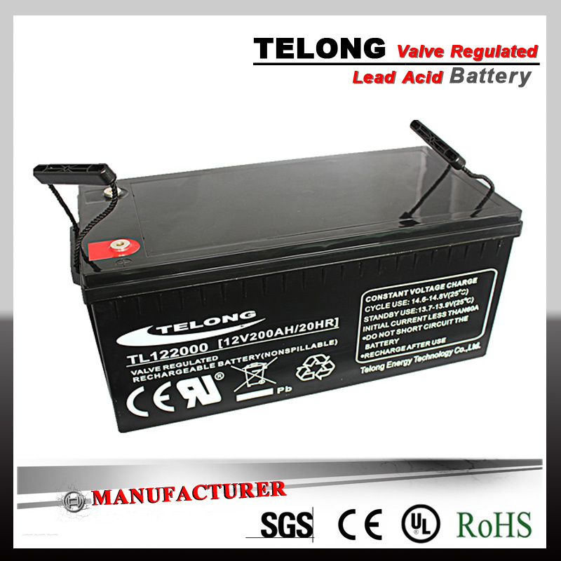 12V200ah Solar Battery with Ce UL Certificate