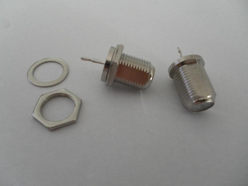 Bulkhead F Female Connector with Nut and Washer (T8420)