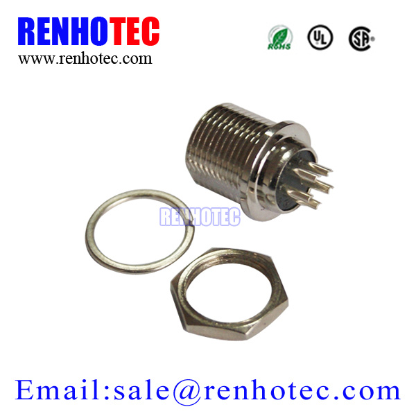 M16 Bulkhead Front Mount Connector Male Gx16 Connector