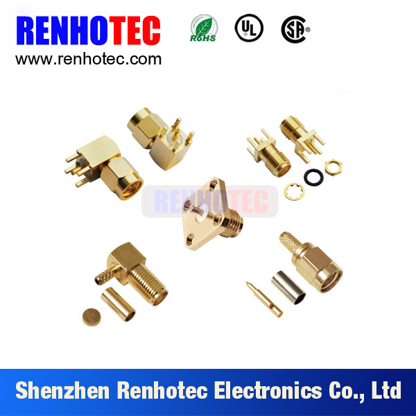 RF Connector R/a Female SMA Connector for PCB