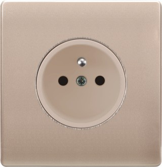 British Standard Golden French-Style Wall Socket Flat