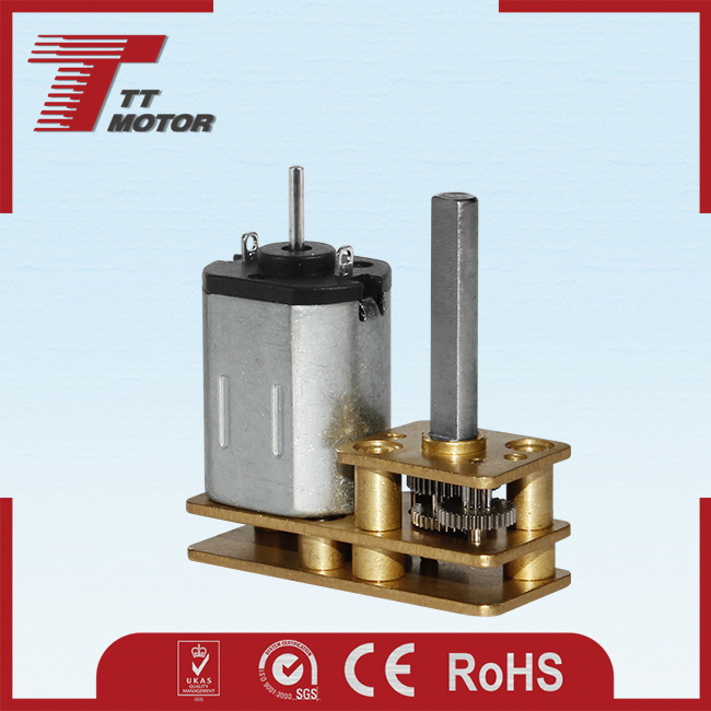 Low speed 12V DC brush gear motor for computer peripheral