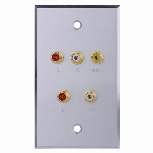 Aluminum AV Wall Socket, Face Plate (9.2055)