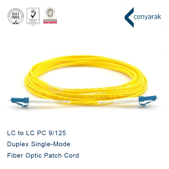 LC_LC PVC Jacket Duplex Sm Fiber Optic Patch Cord