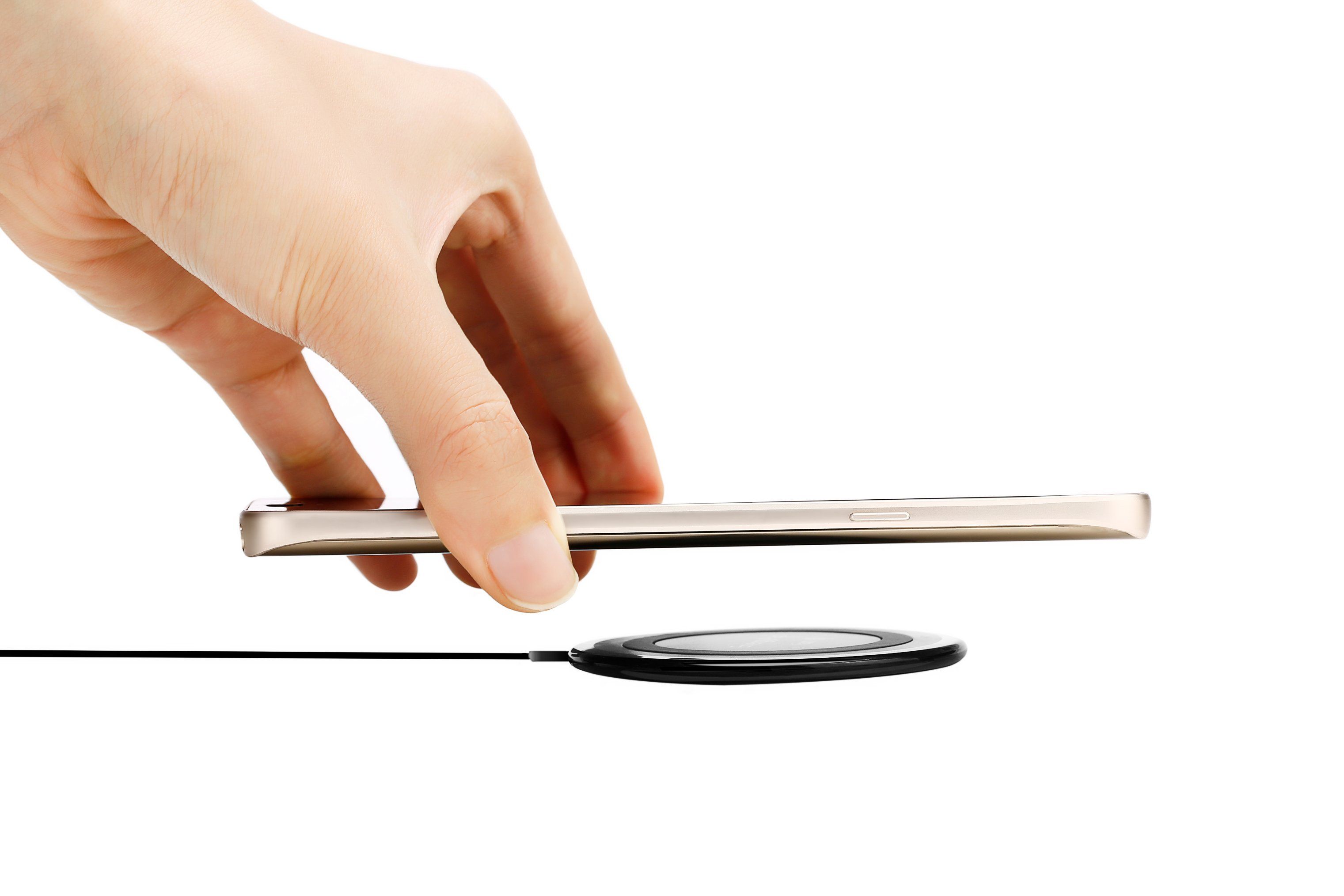 Mini Wireless Charger 0.4 Inch Ultra Thin Slight for iPhone 8, 8p, X, Samsung Galaxy S8, S8 Plus, S7 G9300, S7 Edge G9350, S6 Edge+ Note 5 and All Qi Devices