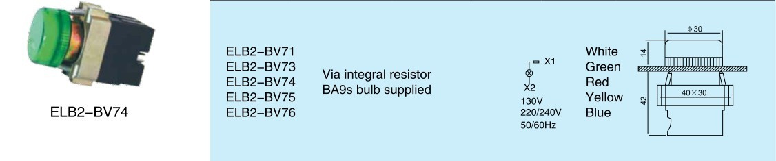 High Quality Pushbutton Switch (ELB2-BV74)