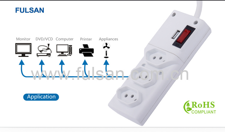 High Quality USB Power Strip for Brazil