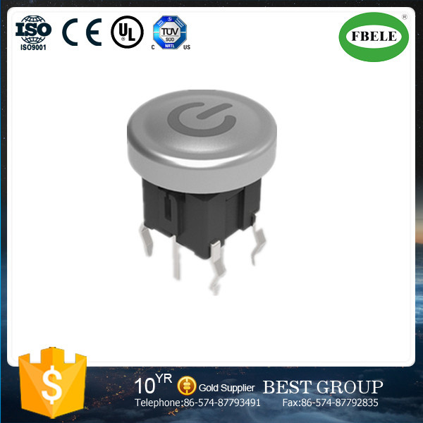 with a Light Blue Circle Handle 6 * 6 with Lamp Light Touch Switch with Lamp Button Switch, Tact Switch with LED, 6X6mm Dustproof Tact Switch, RoHS