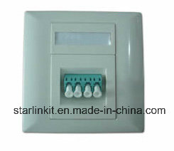 4 Port Fiber Faceplate Compatible for Sc, LC, FC, St