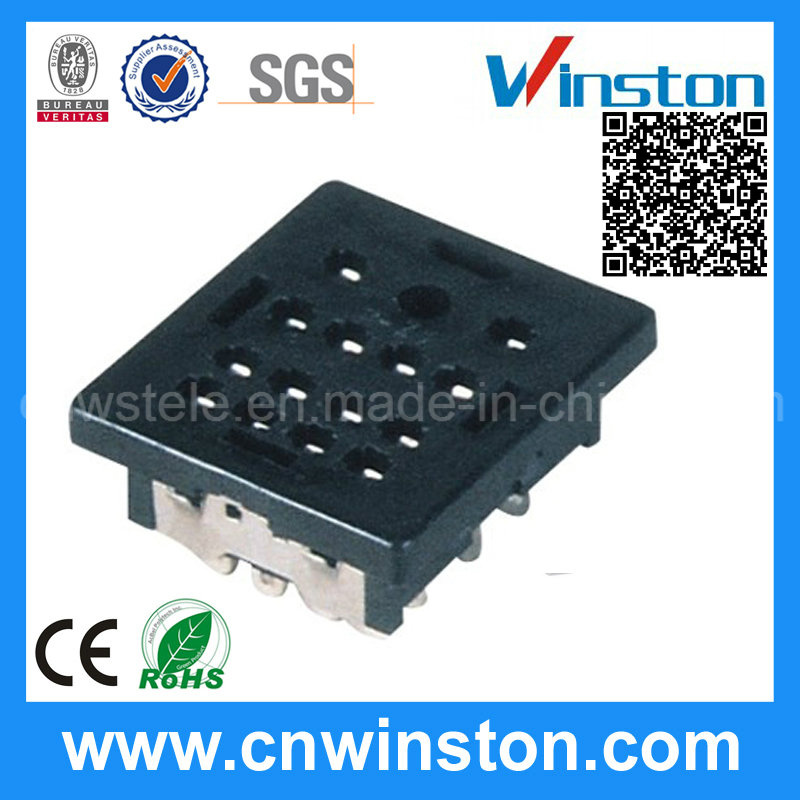 Miniature Square Type PCB Mouting Electro-Magnetic Power Relay Socket