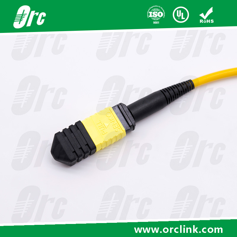 8f/12f/24f MPO-MPO Patchcord Jumper Optical Fiber Connector Sm PVC Lowloss 10 Meters