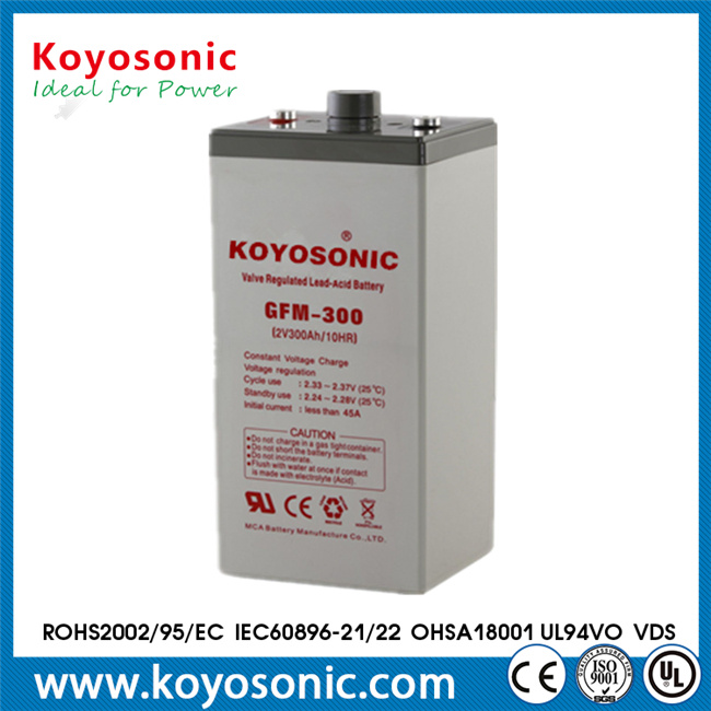 Rechargeable Lead Acid 2V 300ah VRLA AGM Battery for Backup System