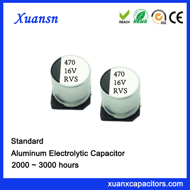 Hot Sale 470UF 16V SMD General Electrolytic Capacitor