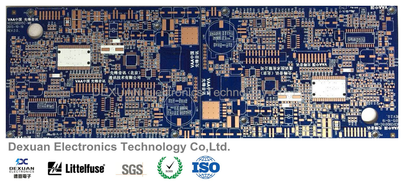 High-Quality Printed Circuit Board PCB with Blue Solder Mask for Communication Divice