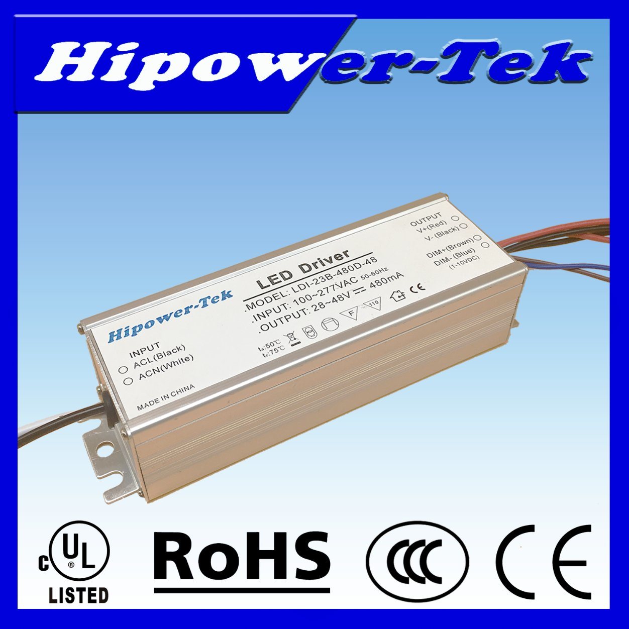 UL Listed 31W 870mA 36V Constant Current Short Case LED Power Supply
