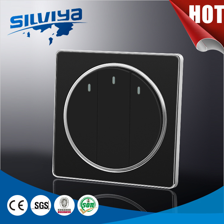 Design 3 Gang Safety Switch Electric Wall Switch