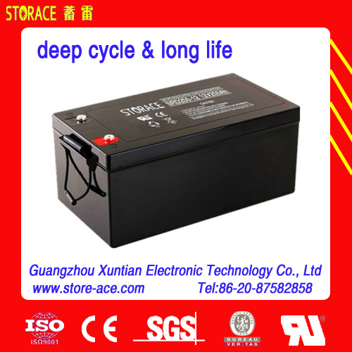 Long Life Deep Cycle VRLA Battery 12V 250ah for Solar