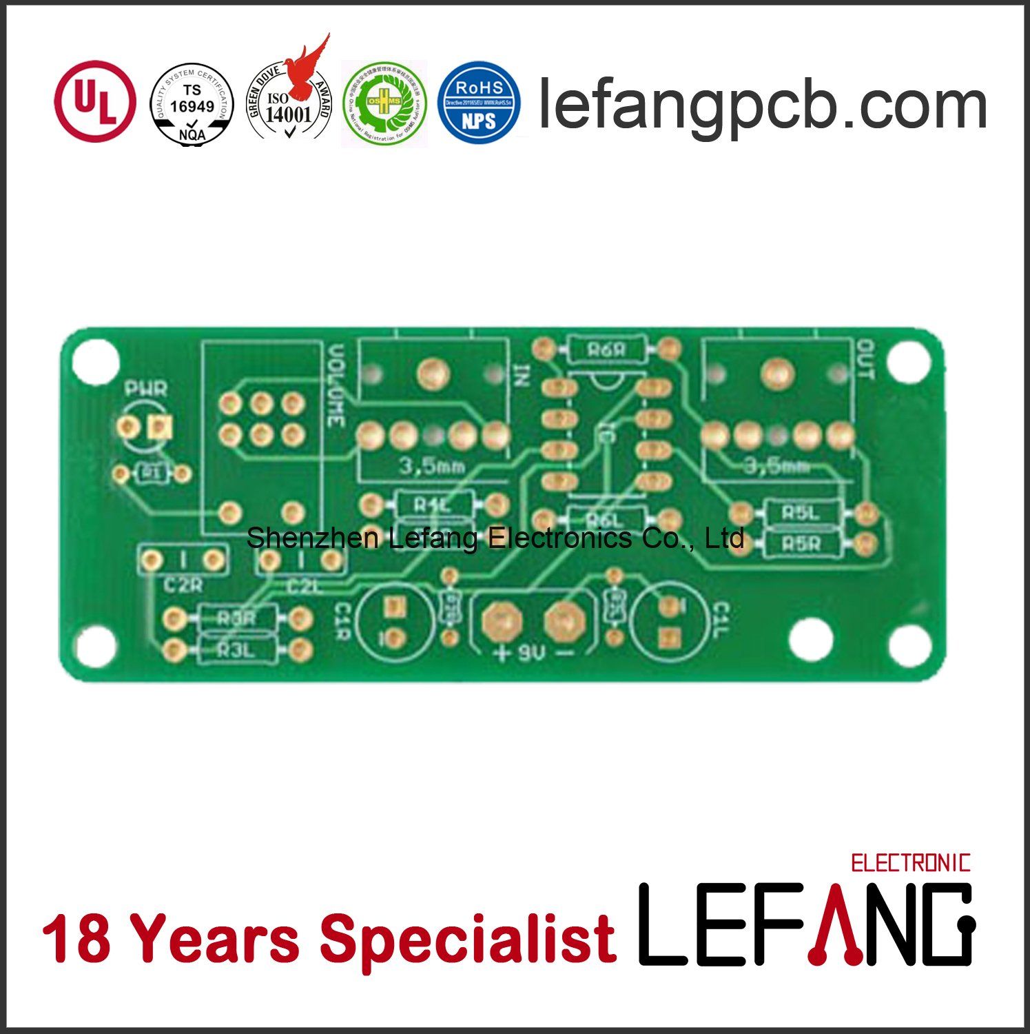 1.6mm Multilayer Fr4 Enig 4oz Heavy Copper Circuit Board PCB