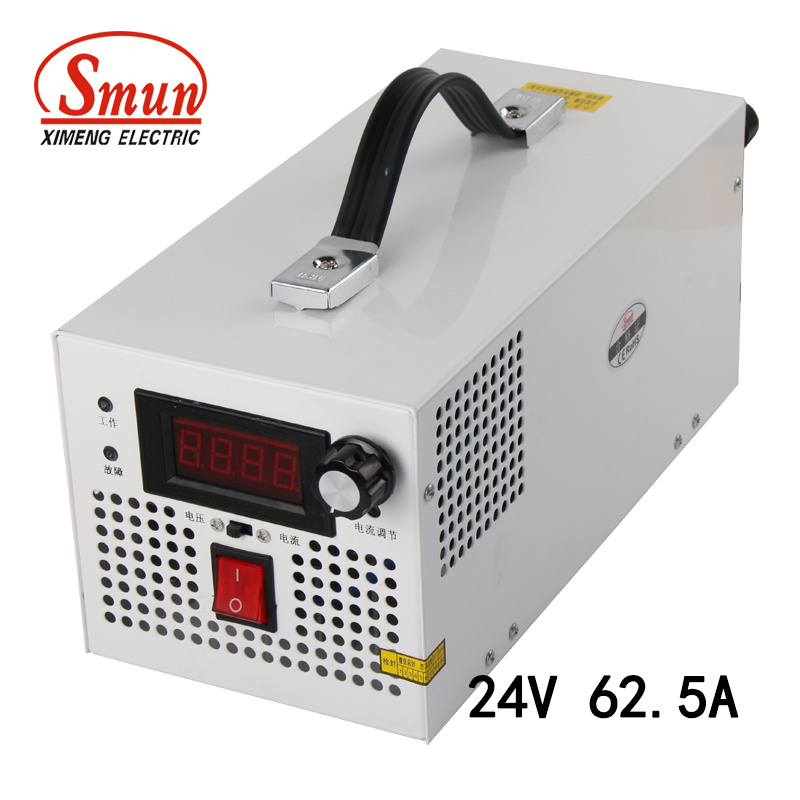 Smun S-1500-24 1500W 24VDC 62.5A AC-DC Single Output Power Supply
