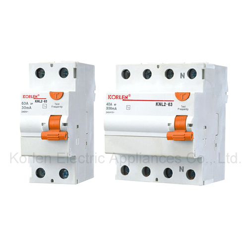 Hot Residual Current Circuit Breaker (KNL2-63)