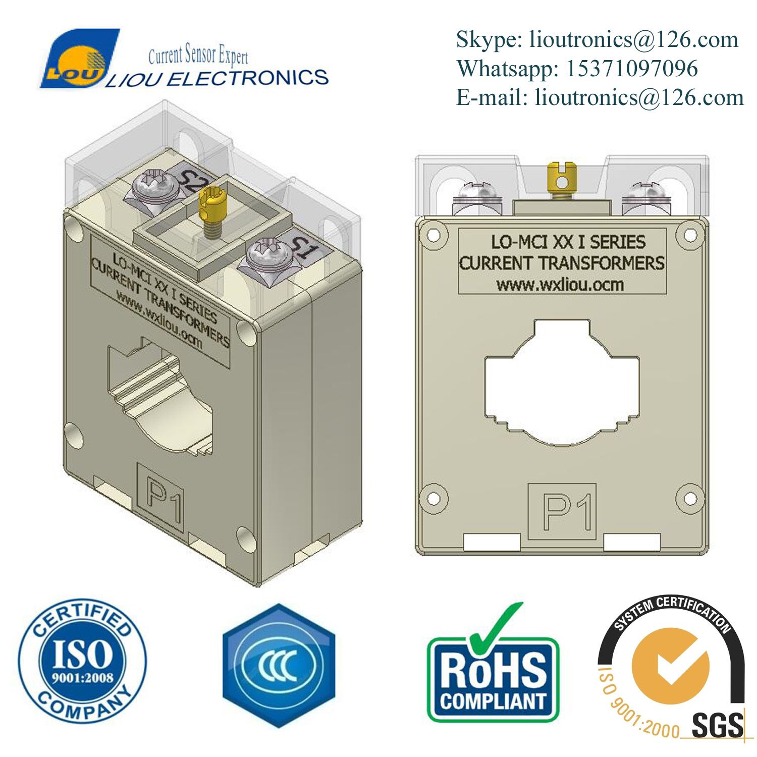 75A: 5A Moulded Case Center Through Current Transformer Lo-Mc30I