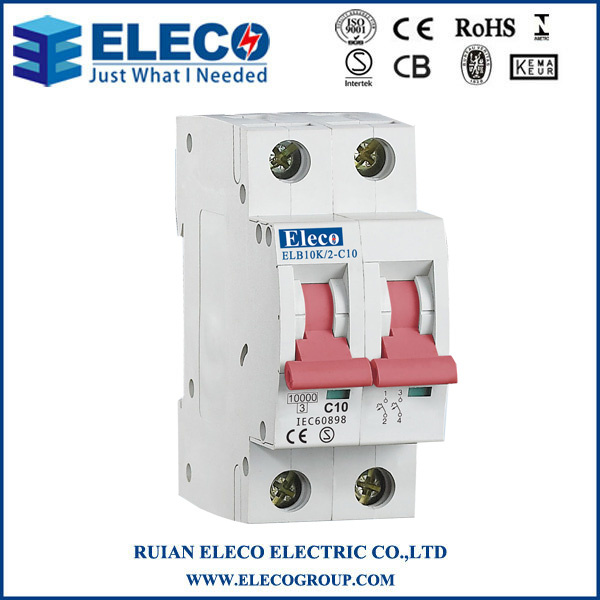 MCB 2p Mini Circuit Breaker (ELB10K Series)