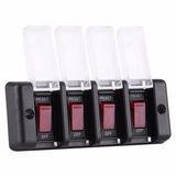 4 Gang 12V Car RV Marine Boat Waterproof Rocker Switch Panel Circuit Breakers