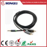 3.5mm Stereo Plug to 2RCA Plug Cable for Sound (HL-127)