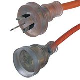 Australian 3-Pin Transparent Power Cord (AL-103+AL-104)