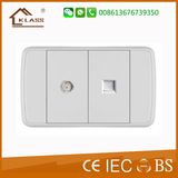 White PC Panel Satelite Tel/Computer Socket