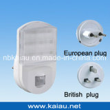 220V UK Plug Motion Sensor LED Night Light