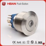 Ce UL TUV 30mm IP67 Protection Momrntary LED Push Button Switch