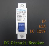 1p 63A DC125V Circuit Breaker MCB for PV Solar System