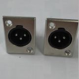Professional 3-Pin XLR Male Connector Chassis Panel Socket (1092-B)