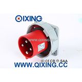Cee/IEC IP67 63A 400V 4p Flush Mounted Plug