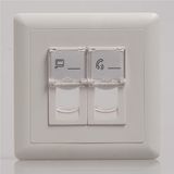 1xrj11+1xrj45 Socket Outlet Wall Panel Face Plate