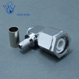 Male Plug Right Angle Crimp RF TNC Connector for LMR240 Cable