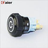19mm Illuminated Waterproof Plastic Power Push Button Switch