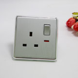 UK Standard 1 Gang Switched Socket with Neon New Model