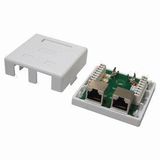 Dual Port Cat5e/CAT6 FTP Surface Mount Box