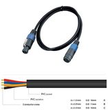 Audio Cable Speaker Microphone Cable Speakon Female to Male OFC
