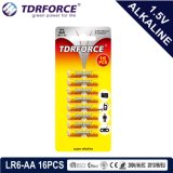 Alkaline Dry Battery with Ce Approved for Toy 16PCS (LR6-AA Size)