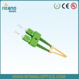 Duplex 0.9/2.0/3.0mm Optical Fiber Sc Cable Pigtail with Zirconia Ferrules
