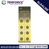 1.5V 0.00% Mercury Free Alkaline Button Cell Battery for Watch (AG5/LR48/LR754)