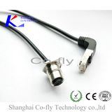 M12 Female Plug Electrical Right Angle RJ45 Terminal Connector